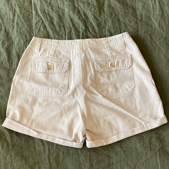 Tan & white striped shorts, fits like a 6 - Picture 3 of 8